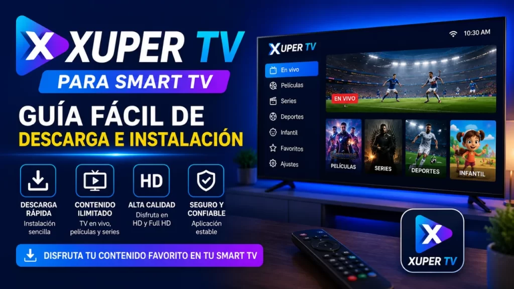 Xuper TV para Smart TV – Guía fácil de descarga e instalación