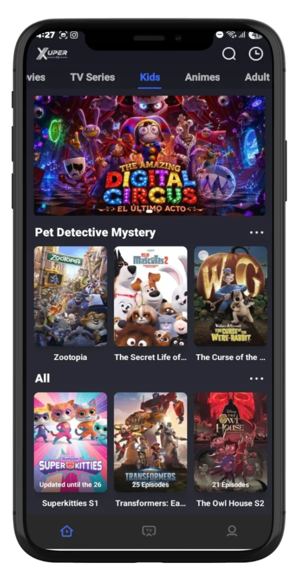 Xuper tv para niños
