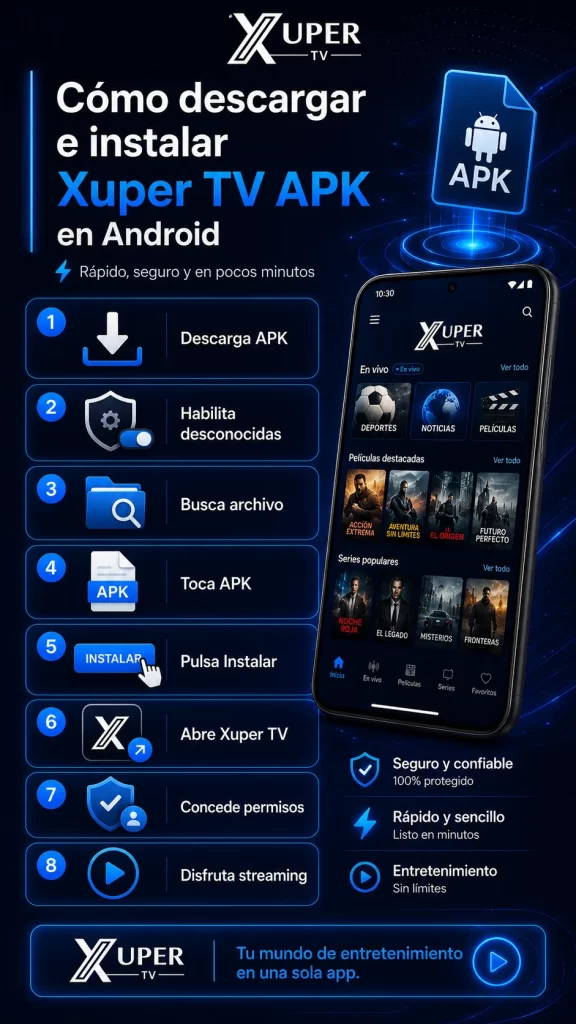descargar e instalar Xuper TV APK